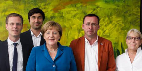 Prof. Kai Niebert with Chancellor Angela Merkel